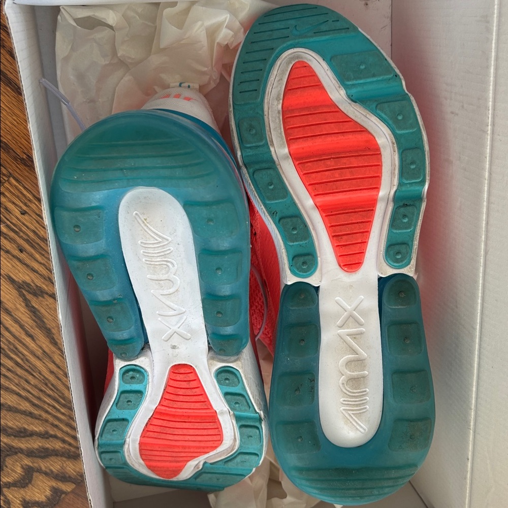 Nike Air Max 270 Bright Pink and Blue Sneakers - Picture 4 of 5